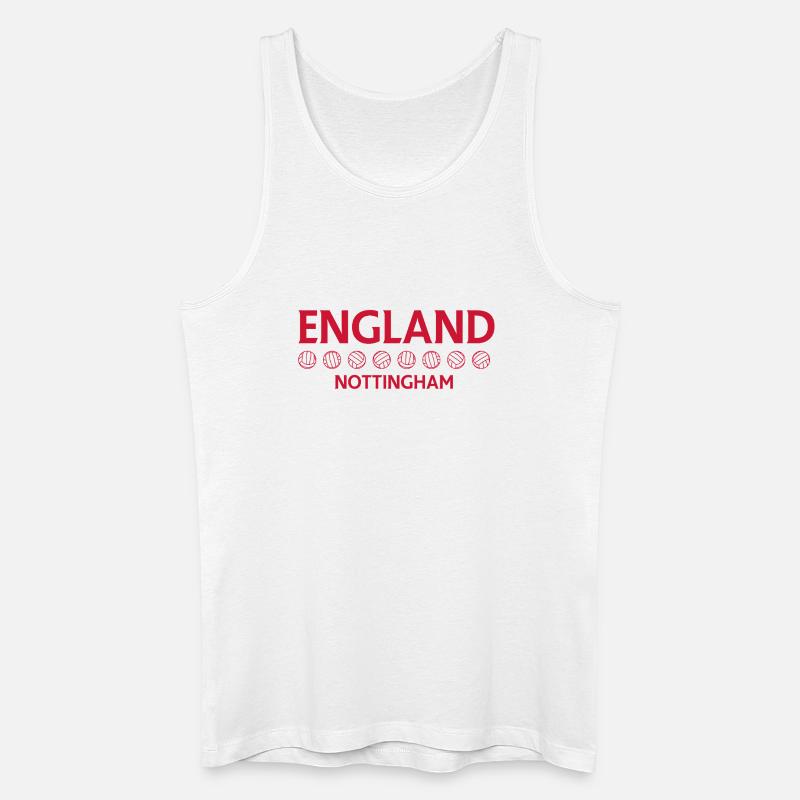 Nottingham England Fußballemblem - Männer Bio Tank Top - Weiß