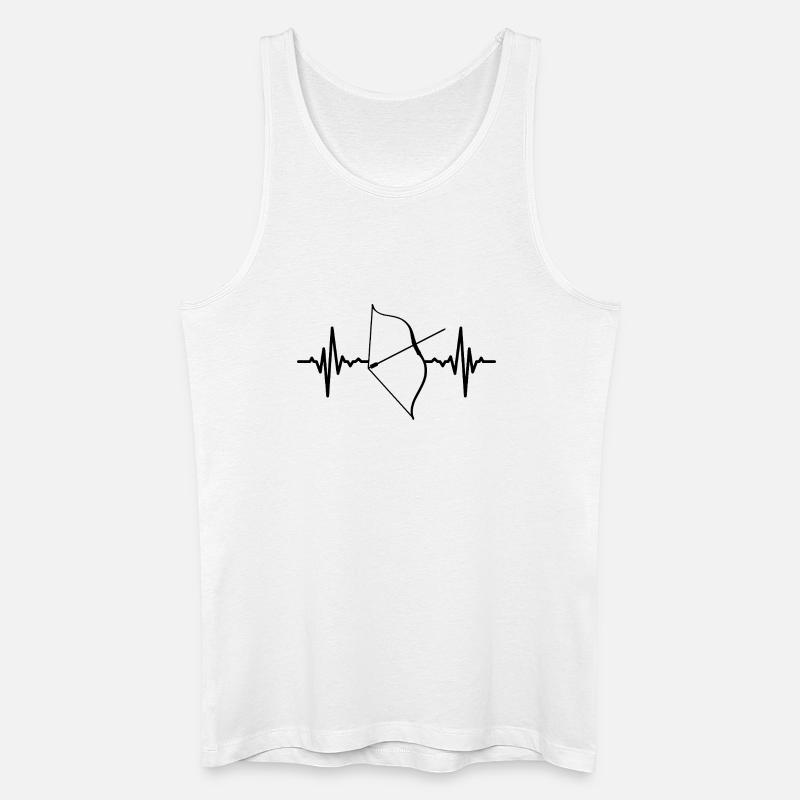 Kompositbogen Herzlinie - Männer Bio Tank Top - Weiß