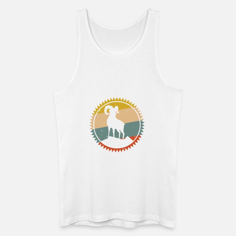 Desert Sunset Kamel Emblem - Männer Bio Tank Top - Weiß