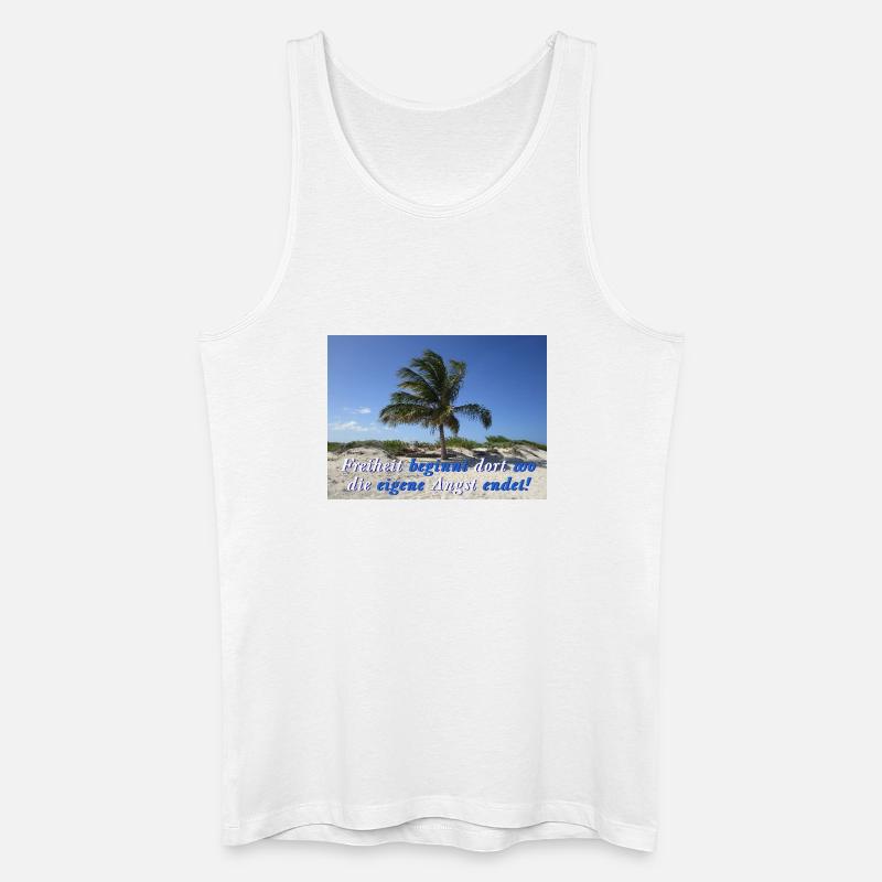 Freiheit - Männer Bio Tank Top - Weiß