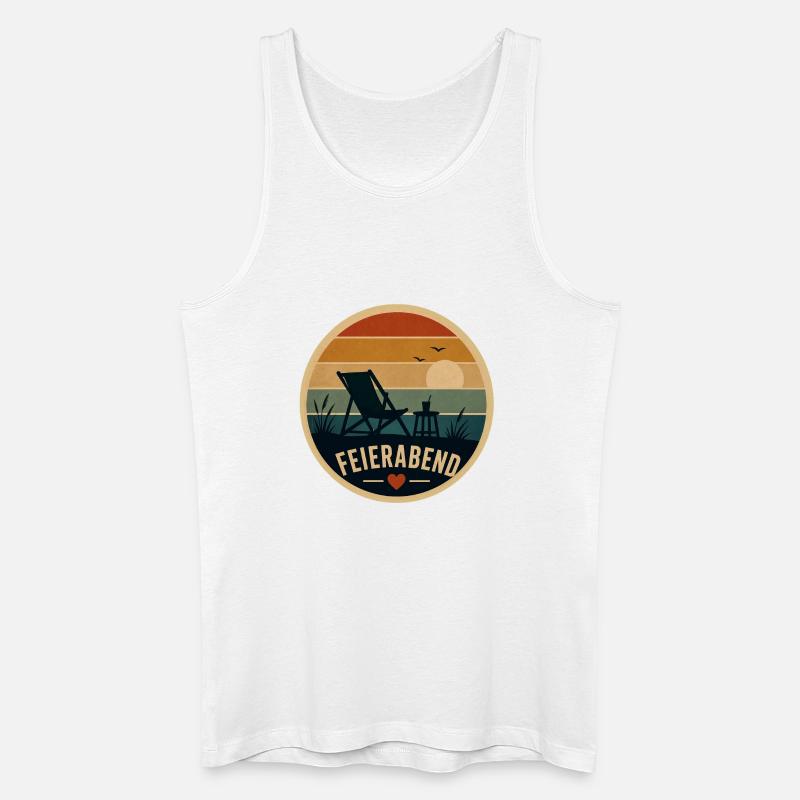 Feierabend Retro - Männer Bio Tank Top - Weiß