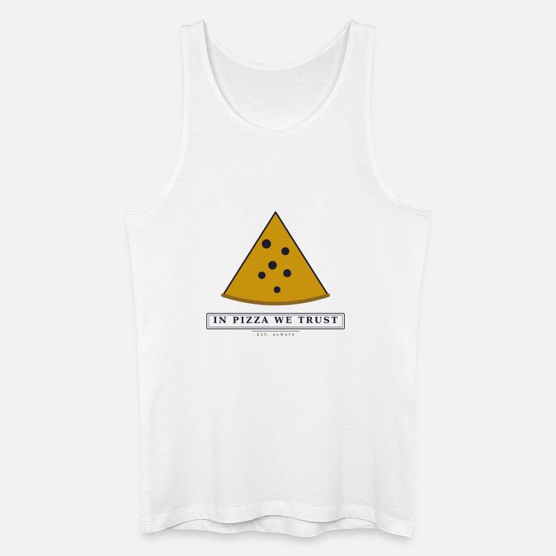 in pizza we trust - Männer Bio Tank Top - Weiß