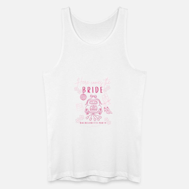 Brautparty Pink: Junggesellenabschied Braut Bride - Männer Bio Tank Top - Weiß
