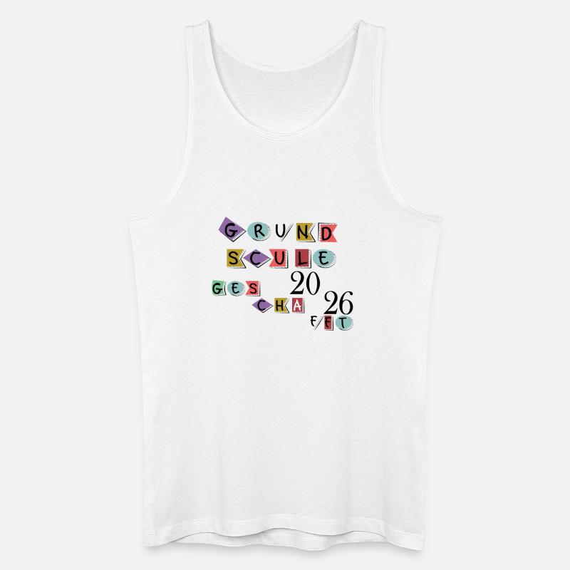 Grundschule geschafft - Männer Bio Tank Top - Weiß