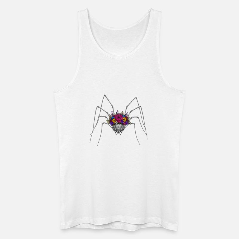 Blühende Spinnenkrone - Männer Bio Tank Top - Weiß