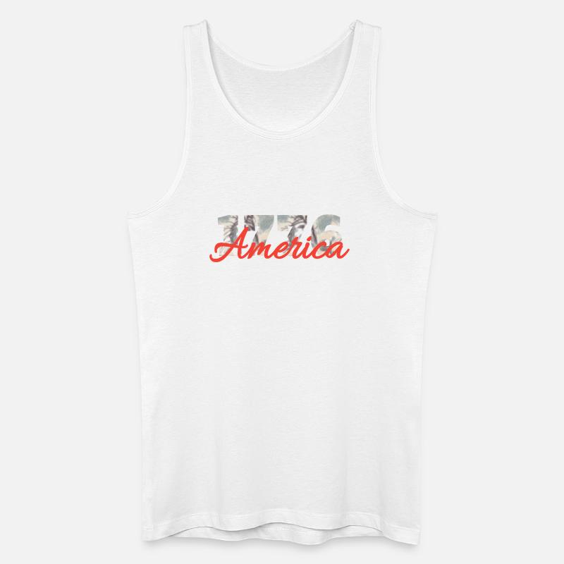 1776 America Script Overlay - Männer Bio Tank Top - Weiß