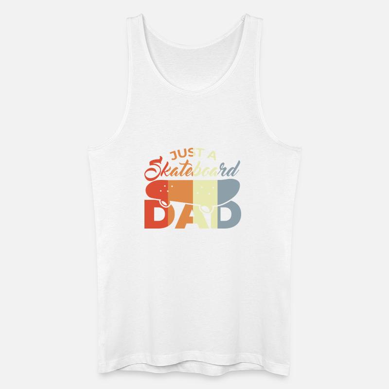 Skateboard Papa - Männer Bio Tank Top - Weiß