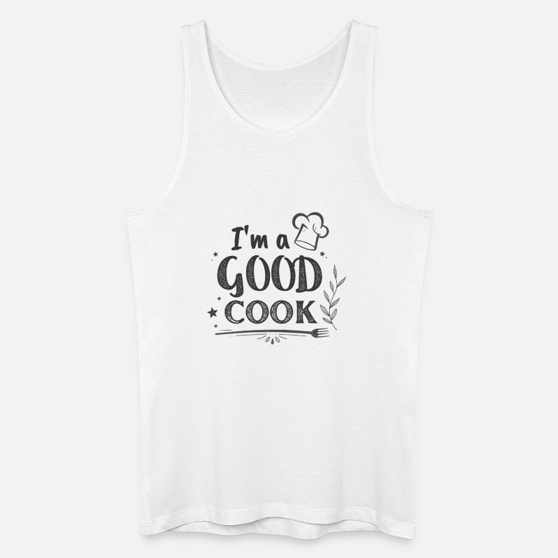 Ich bin ein GUTER KOCH Chef Chalk - Männer Bio Tank Top - Weiß