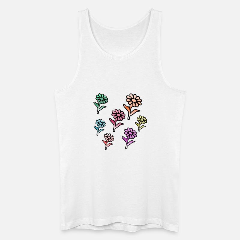 Blumen - Männer Bio Tank Top - Weiß