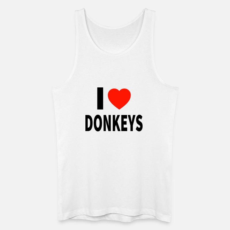 Esel - Männer Bio Tank Top - Weiß