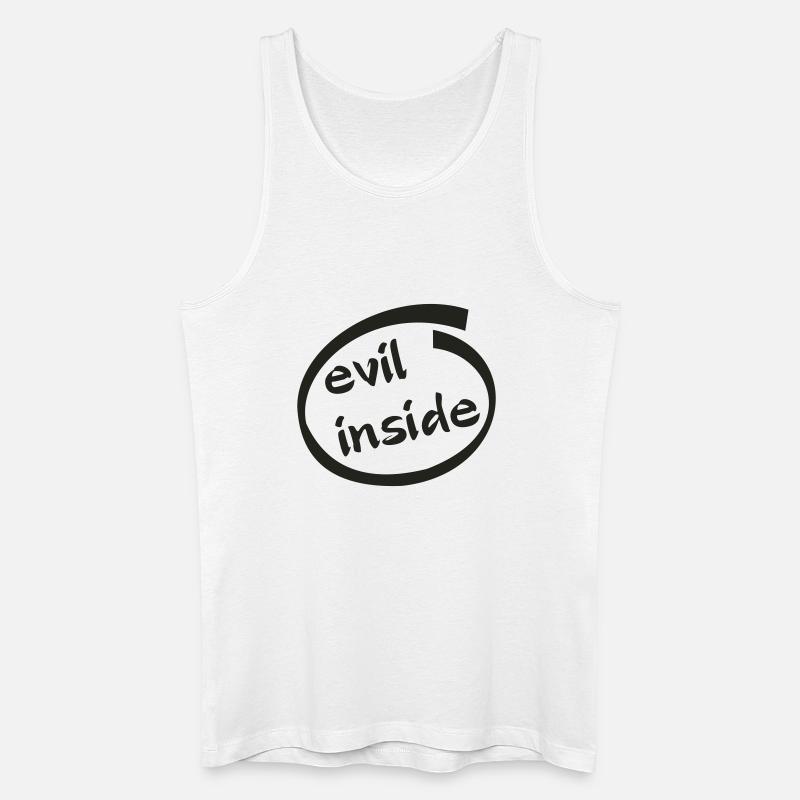 Evil Inside Ring Graphic - Männer Bio Tank Top - Weiß