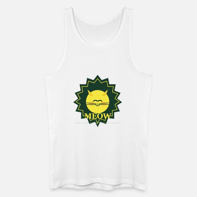 Sunny Meow Sun Maskottchen - Männer Bio Tank Top - Weiß