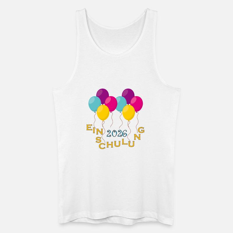 Bunte Ballons Einschulung - Männer Bio Tank Top - Weiß