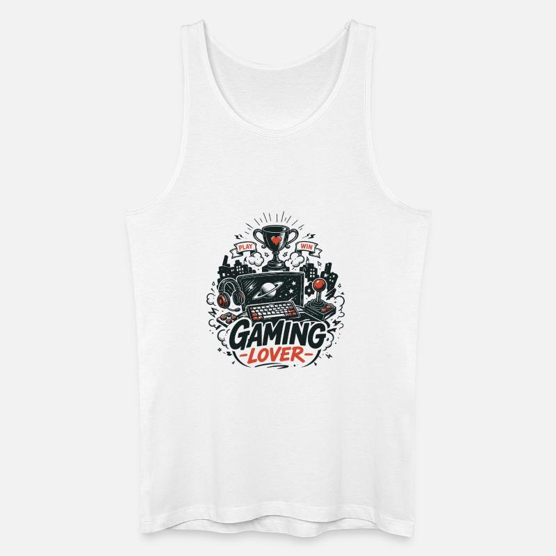 Gaming Lover Retro Controller - Männer Bio Tank Top - Weiß