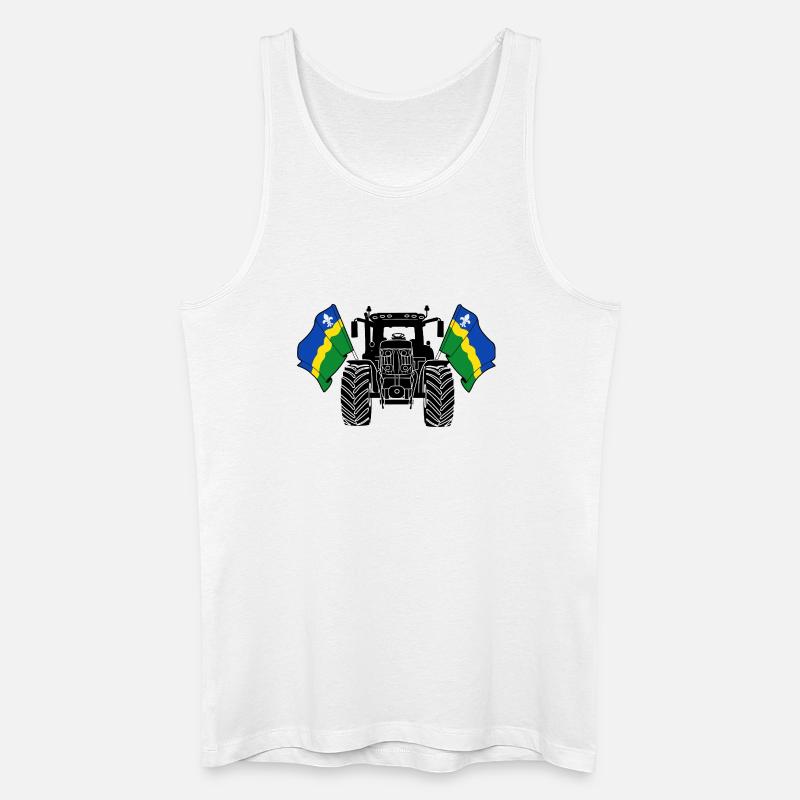 Flevoland_Tractor_Pride - Männer Bio Tank Top - Weiß
