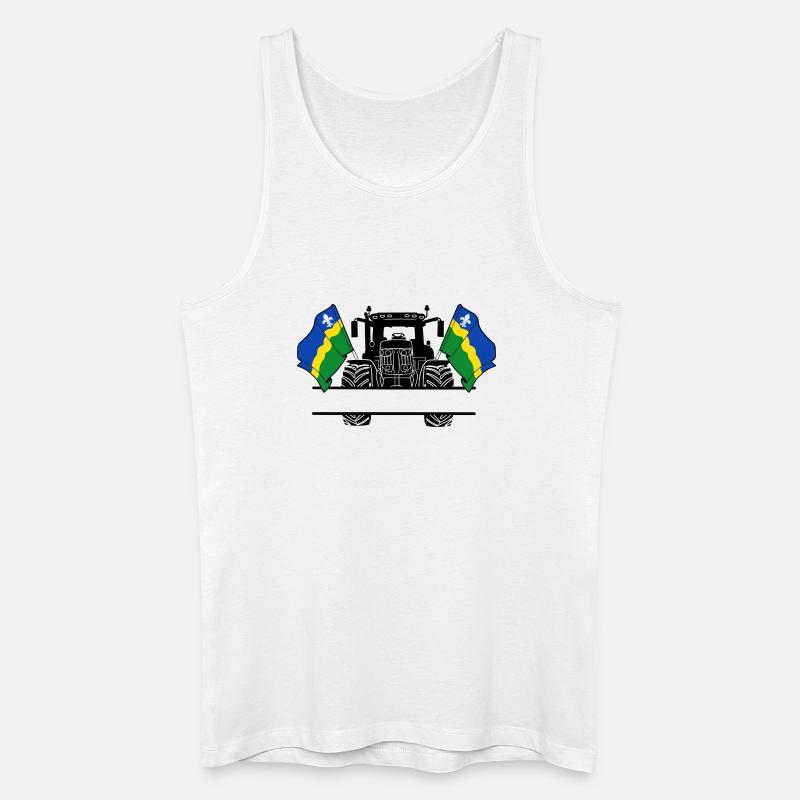 Flevoland_Tractor_Custom_Edition - Men’s Organic Tank Top - white