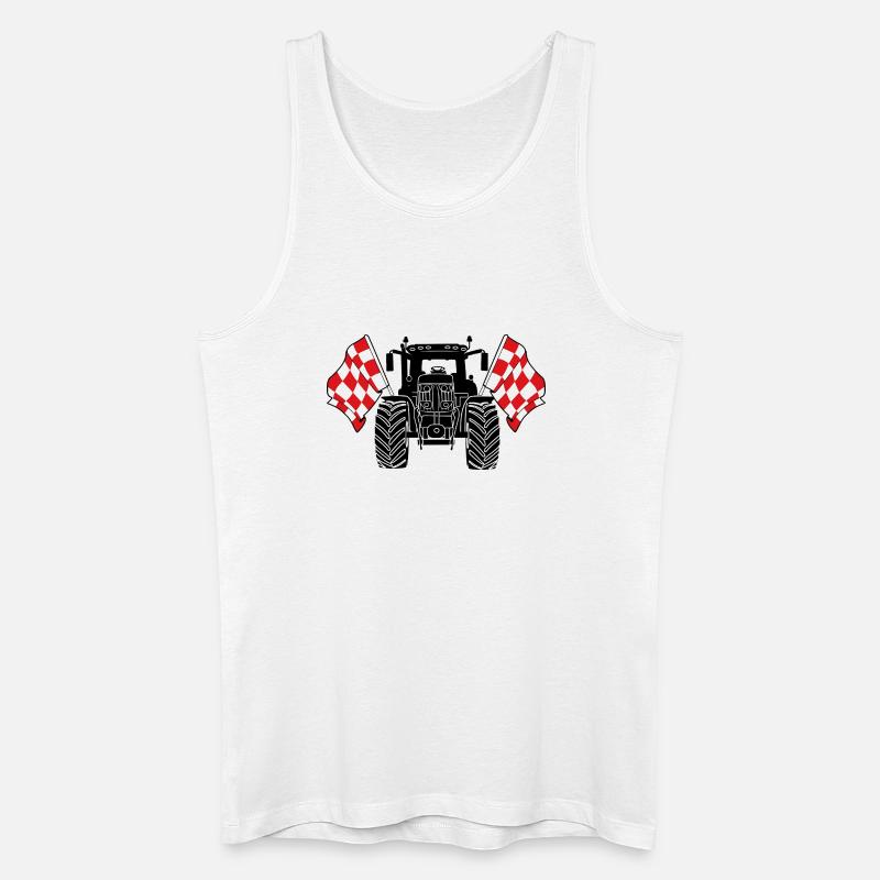 Brabant_Tractor_Pride - Männer Bio Tank Top - Weiß