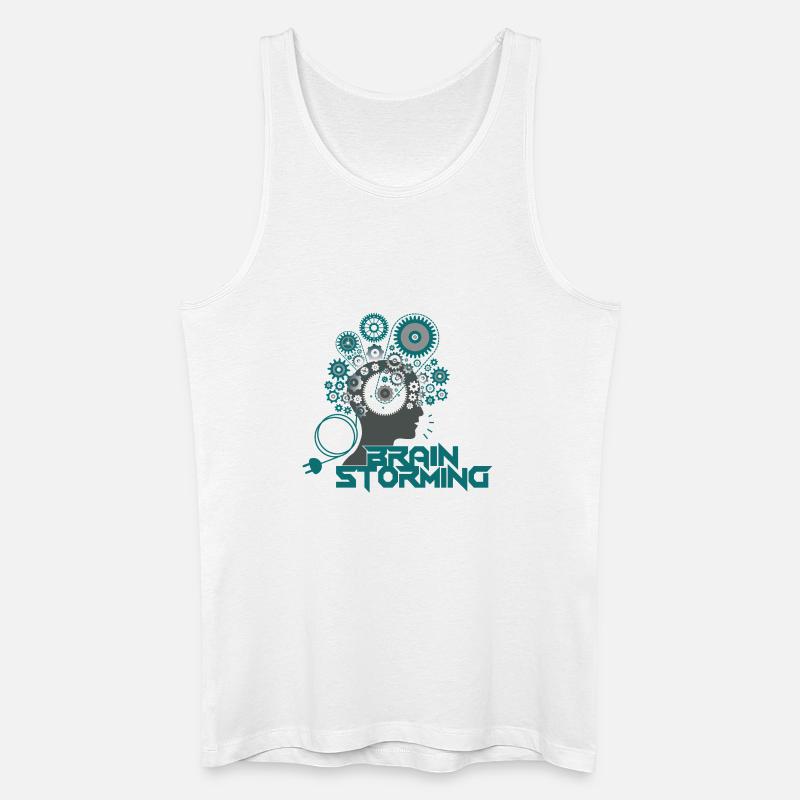 Brainstorming Head – Büro & Office Ideen - Männer Bio Tank Top - Weiß