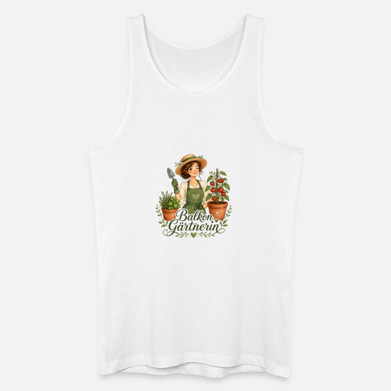 Balkon Gärtnerin - Männer Bio Tank Top - Weiß