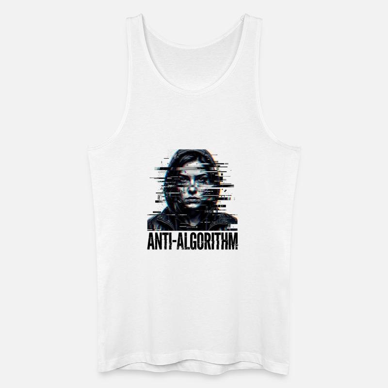 Anti Algorithm Digital - Männer Bio Tank Top - Weiß
