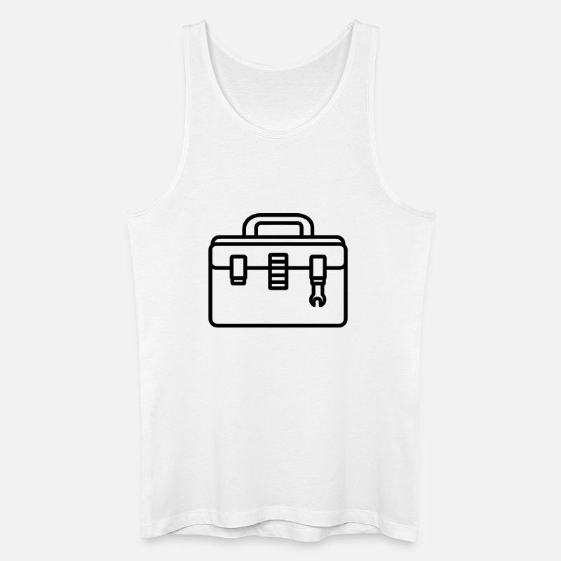 Werkzeugkasten - Männer Bio Tank Top - Weiß