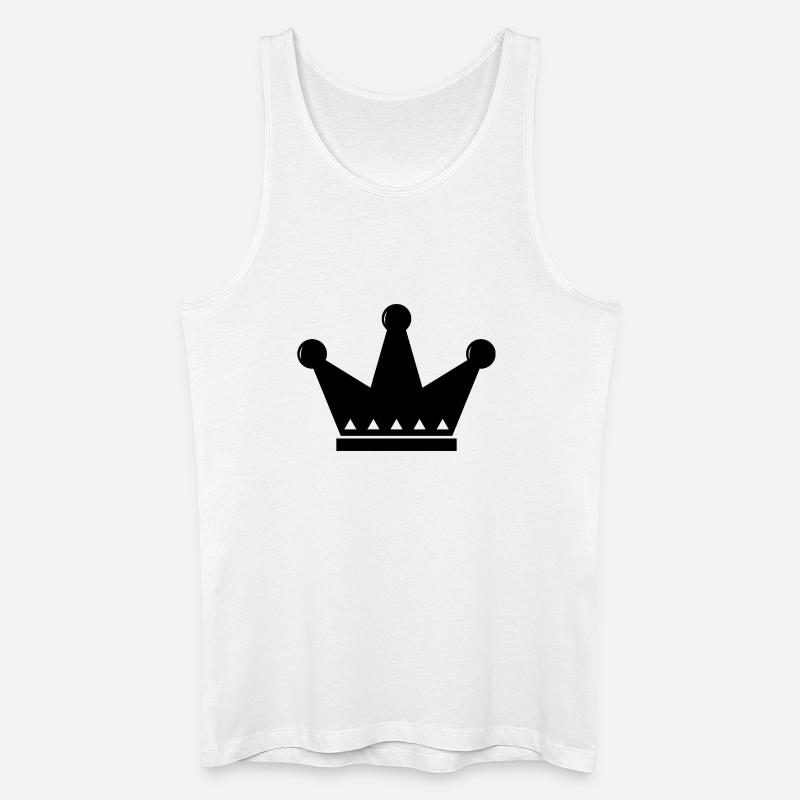 Krone - Männer Bio Tank Top - Weiß