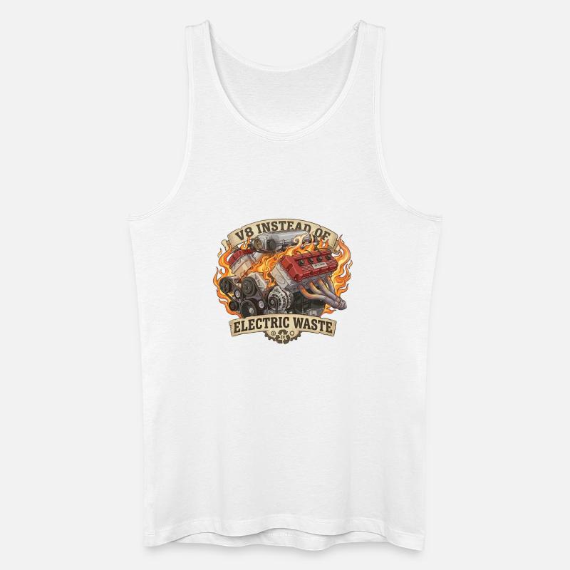 V8 Statt EV – Electric Waste - Männer Bio Tank Top - Weiß