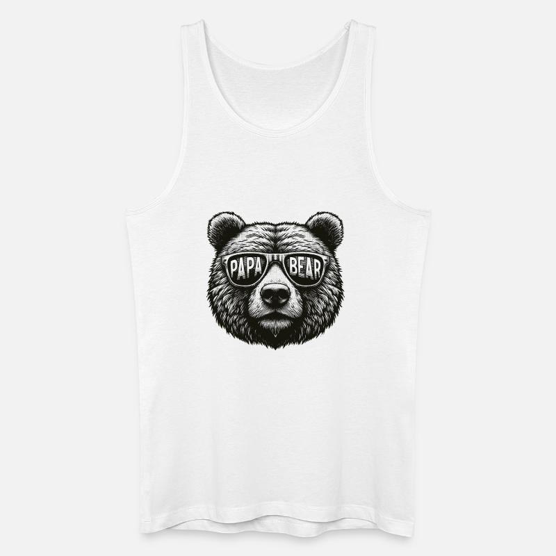 Papa Bear - Men’s Organic Tank Top - white