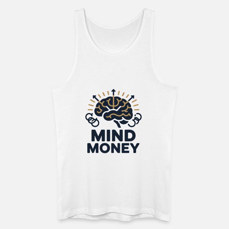 Geistesgeld-Gehirngrafik - Männer Bio Tank Top - Weiß