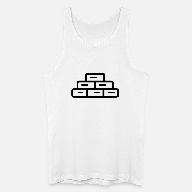 brick - Men’s Organic Tank Top - white