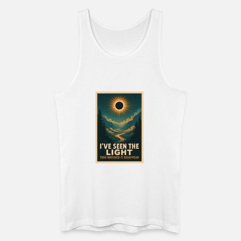 Licht verschwindet | Eclipse - Männer Bio Tank Top - Weiß