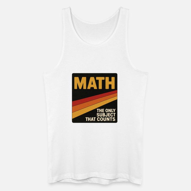 Retro Math Counts Poster - Débardeur bio Homme - blanc