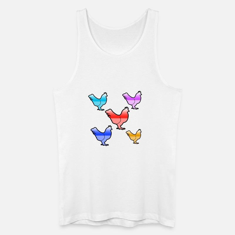 Hühner - Männer Bio Tank Top - Weiß