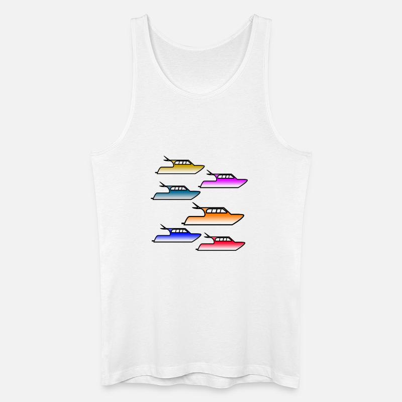Motorboote - Männer Bio Tank Top - Weiß
