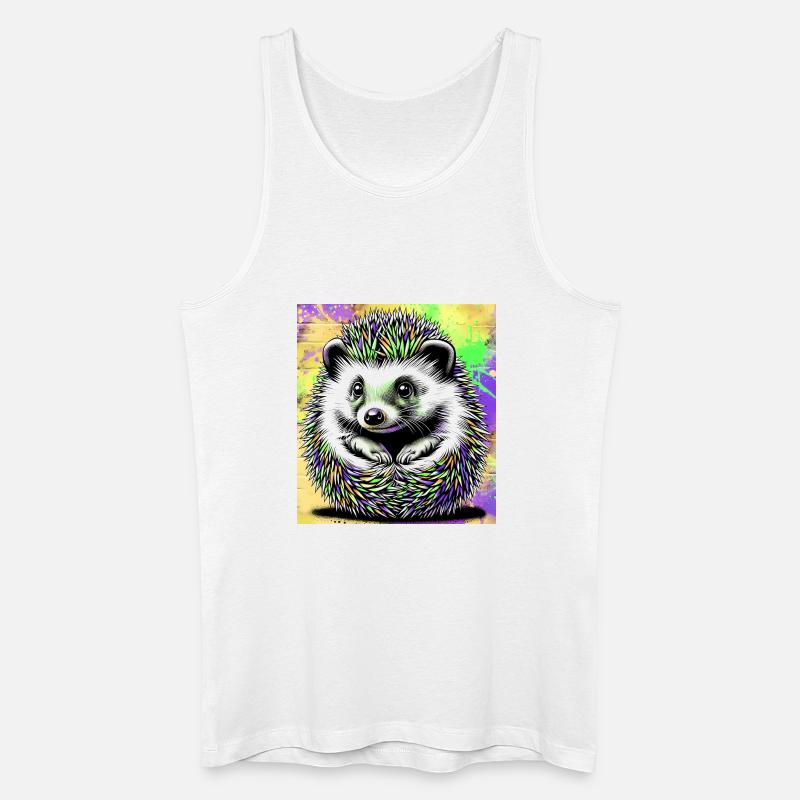 Igel - Männer Bio Tank Top - Weiß