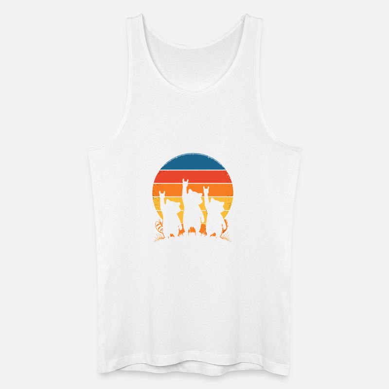Sunset-Hunde Silhouette Punk - Männer Bio Tank Top - Weiß