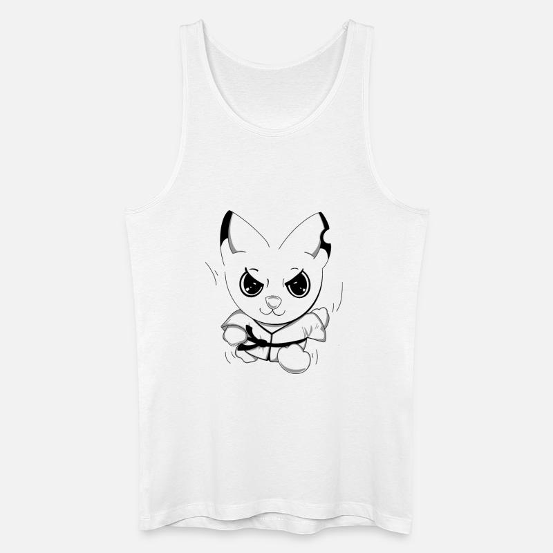 Karateeee - Männer Bio Tank Top - Weiß