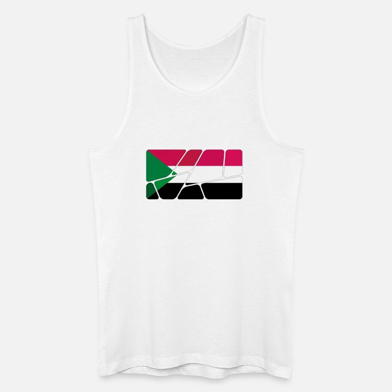 Sudan als Flagge - Männer Bio Tank Top - Weiß