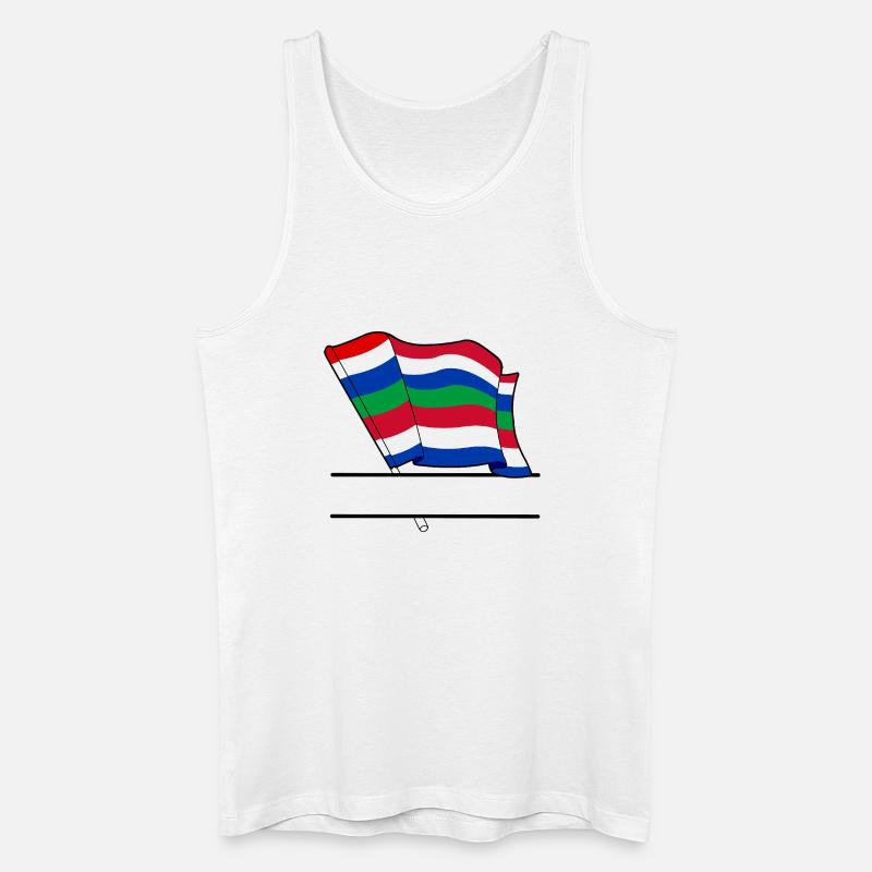 Schier Drapeau – Conception d’île sur mesure - Débardeur bio Homme - blanc