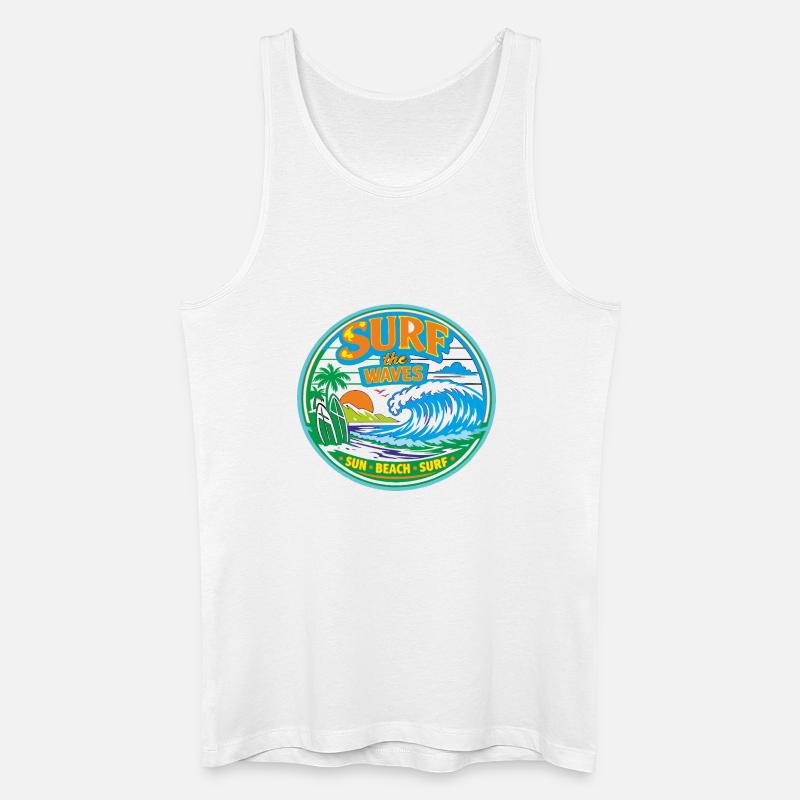 Sun-Beach-Surf - Männer Bio Tank Top - Weiß