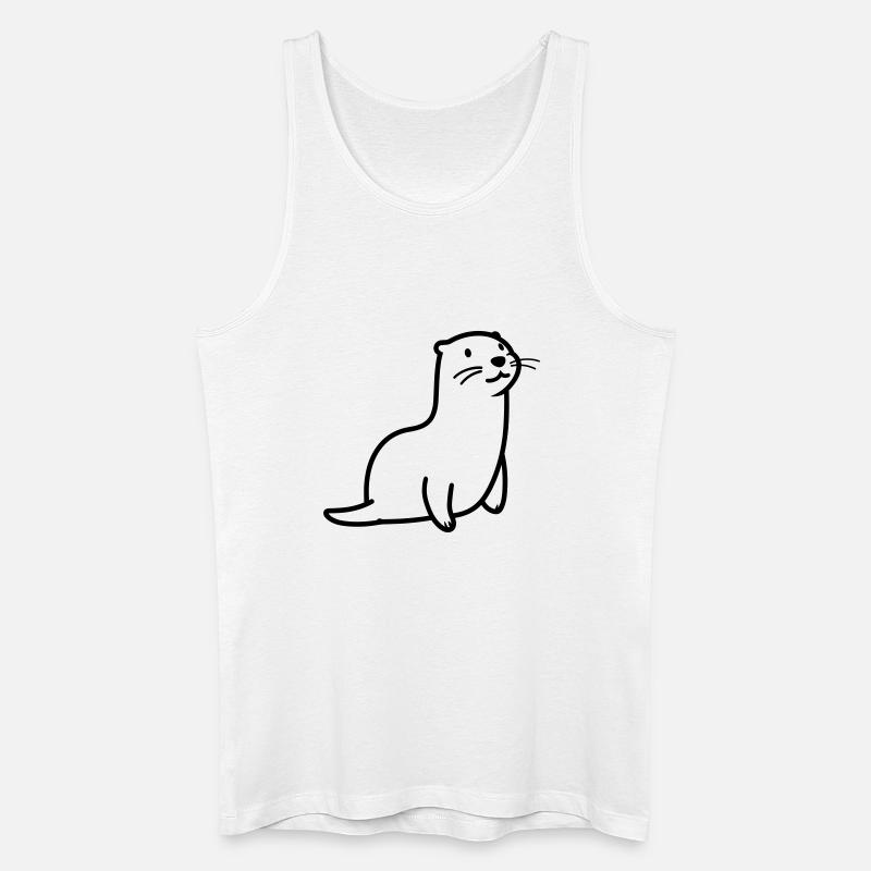 Otter - Männer Bio Tank Top - Weiß