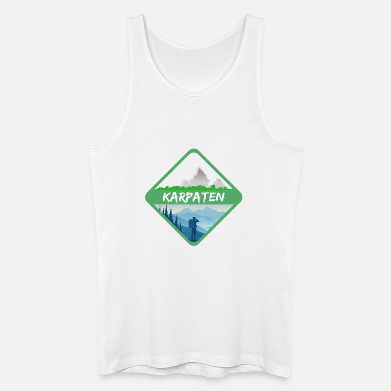 Mountains Karpaten - Männer Bio Tank Top - Weiß