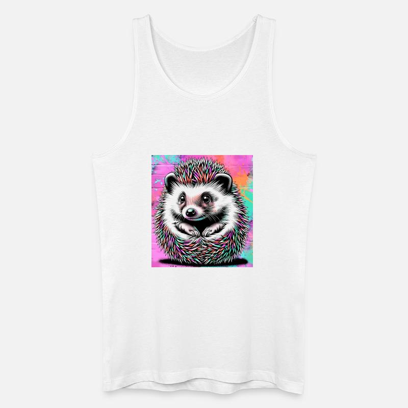 Igel - Männer Bio Tank Top - Weiß