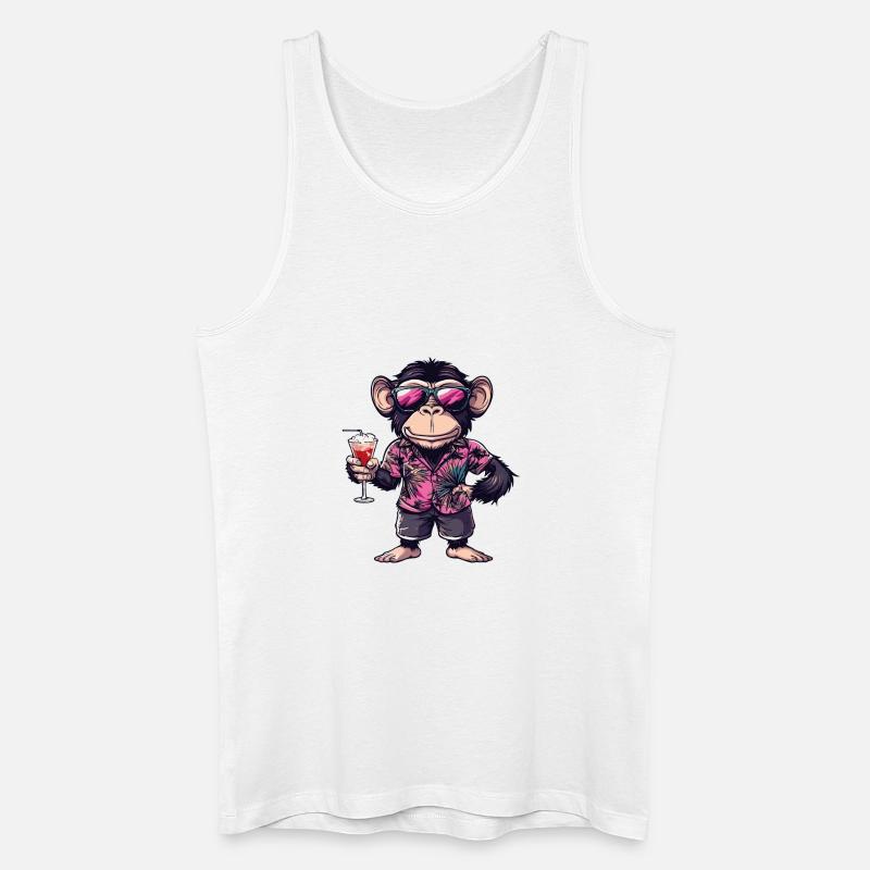 Gorilla Comic Sommer - Männer Bio Tank Top - Weiß
