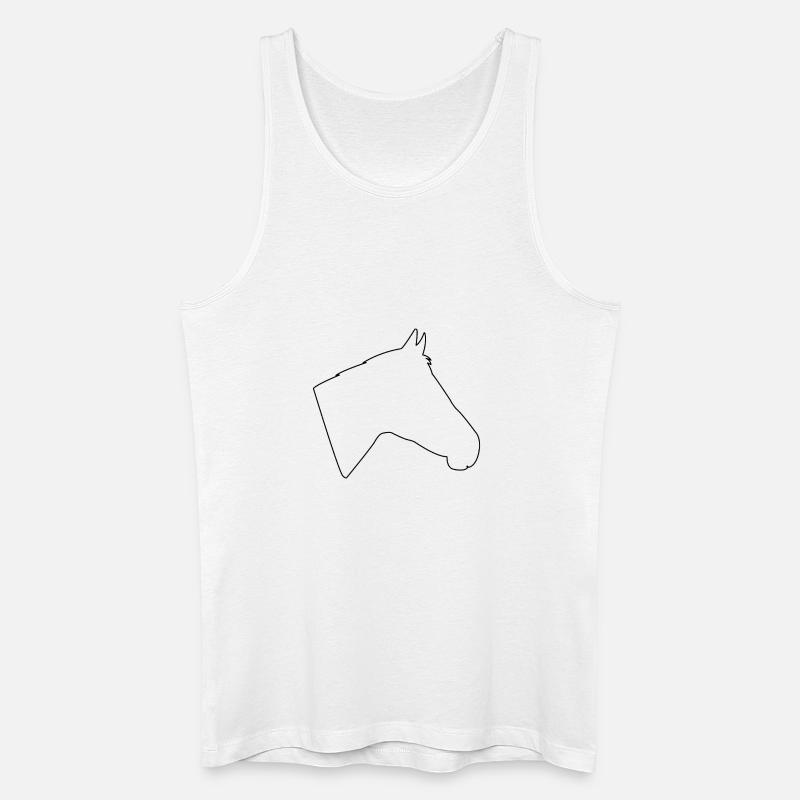 Pferdekopf - Männer Bio Tank Top - Weiß