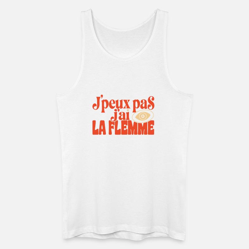 Flemme Pop Œil Retro - Débardeur bio Homme - blanc