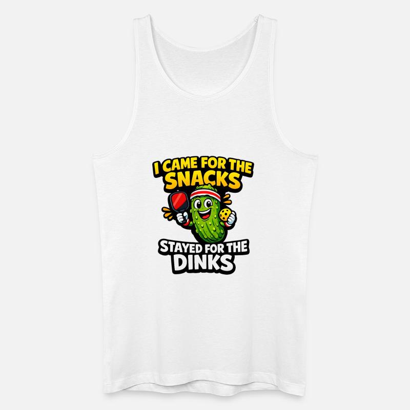 Gurkenheld: Snacks instead of dinks - Men’s Organic Tank Top - white