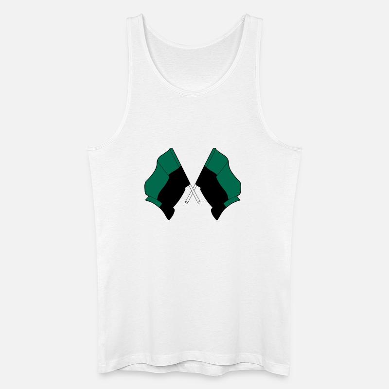 Texel Crossed Flags – Island Pride - Männer Bio Tank Top - Weiß