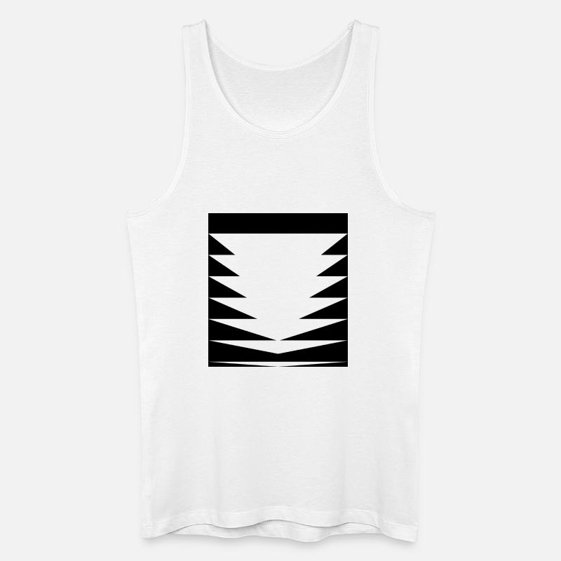 Triangles Pattern design - Men’s Organic Tank Top - white