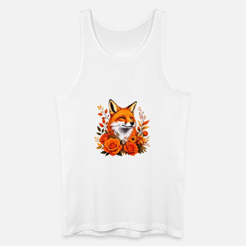Fuchs im Herbstrausch - Männer Bio Tank Top - Weiß